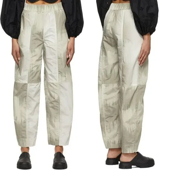 NEW GANNI curved shell barrel leg trousers - Picture 3 of 12